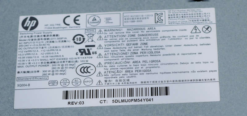 Power supply PSU for 285 570 480 400 498 600 800 G1 G2 G3 G4 300W D11-300P1A (HP MOTHERBOAD ONLY)