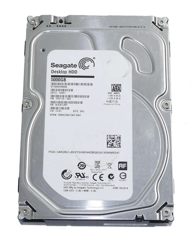 5 Terabyte - Seagate Barracuda ST5000DM000-1FK178 3.5-Inch Internal Hard Drive, SATA 3, 5980 RPM HDD