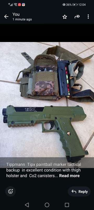 Tippmann TPX 0.68 Caliber Olive - Tippmann Holster - 100% WORKING - 2 MAGIZENES - 5 Gas sylinders