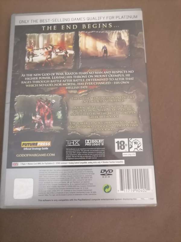God Of War 2 - PLATINUM - Playstation 2 - WITH BOOKLET NEAR MINT CONDITION