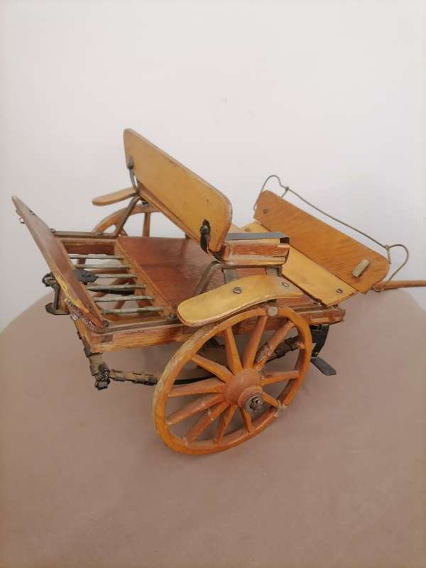 Vintage handmade wooden donkey car - as per photo