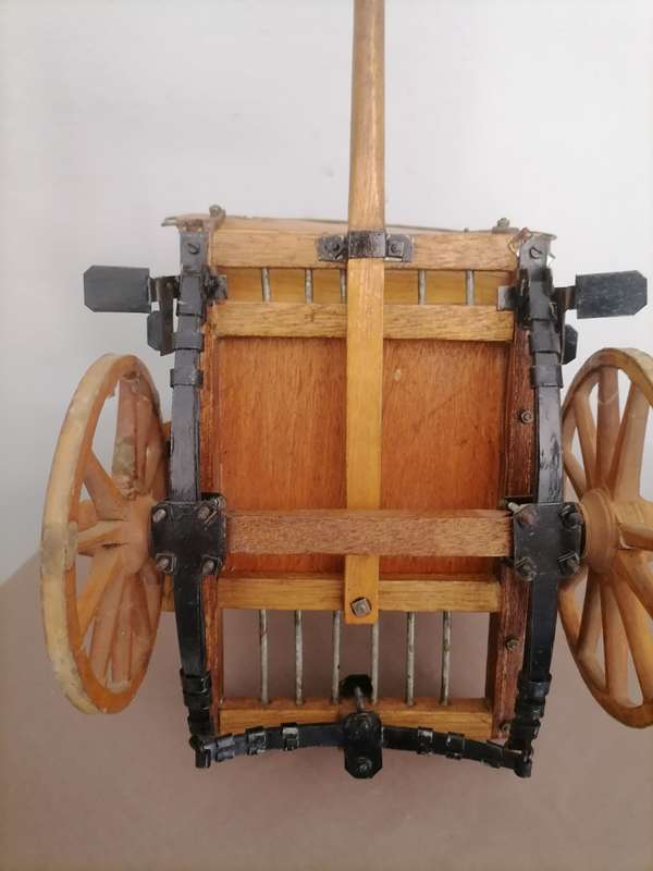 Vintage handmade wooden donkey car - as per photo