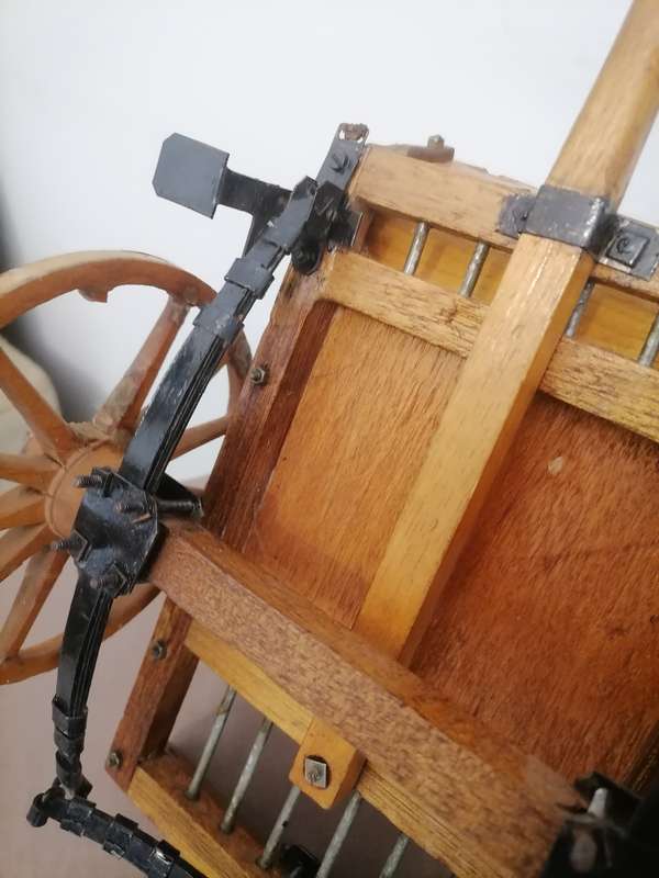 Vintage handmade wooden donkey car - as per photo