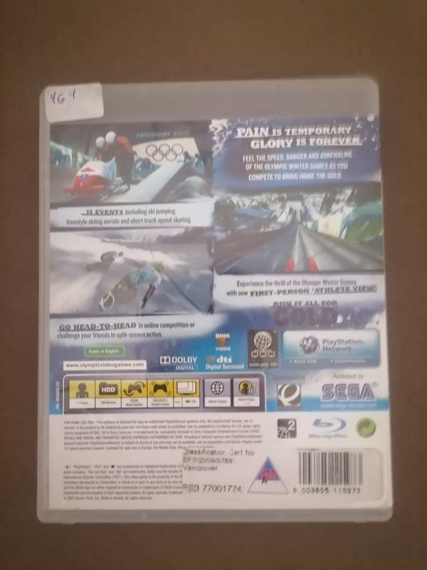 Vancouver 2010 PAL Playstation 3 - WITH BOOKLET - NEAR MINT