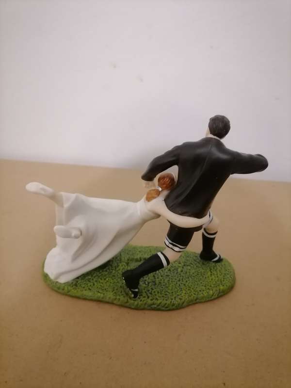 Weddingstar A Love Match Rugby Sport Bride and Groom Couple Figurine Cake Topper - Porcelain
