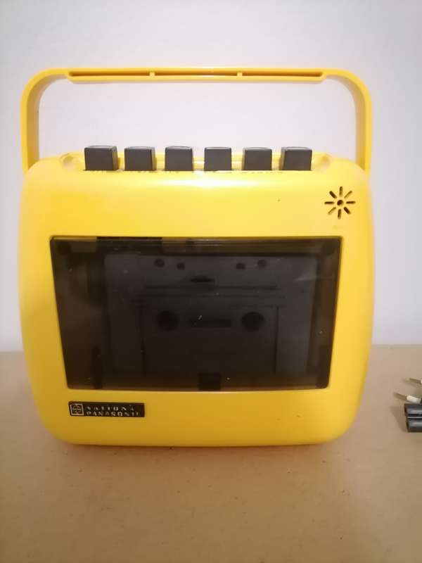 1970's Vintage National Panasonic Take n' Tape RQ-711S Portable Cassette Player/Recorder Yellow