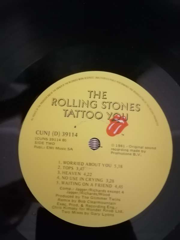 Rolling Stones Tattoo You - LP - CUNJ (D) 39114 - NEAR MINT CONDITION