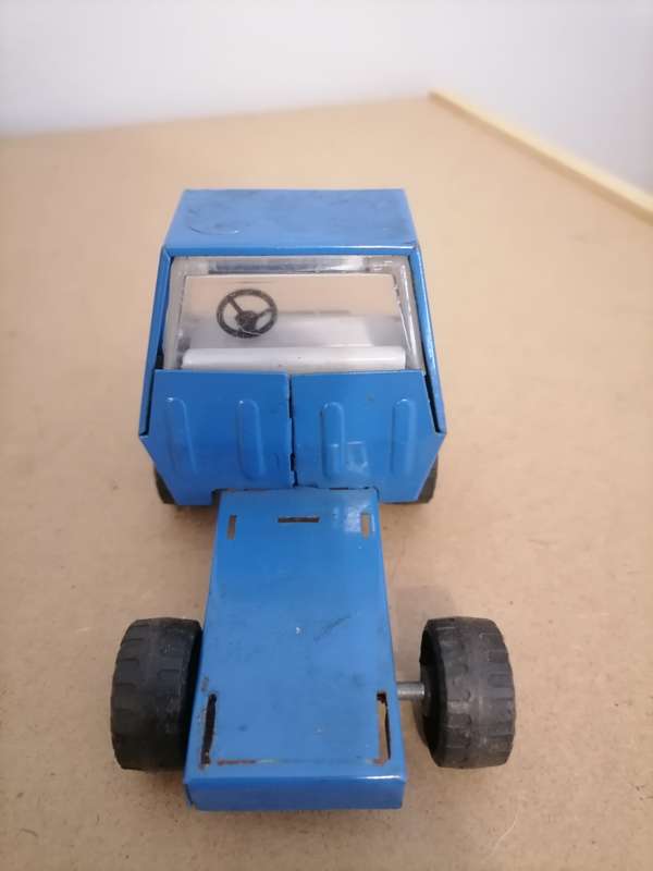 1970's VINTAGE BUDDY L TIN TOYS - Truck - BLUE DRAGSTER CAR - AMAZING CONDITION - MADE IN JAPAN