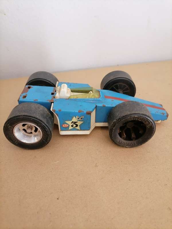 1970's VINTAGE BUDDY L TIN TOYS - Truck - BLUE DRAGSTER CAR - AMAZING CONDITION - MADE IN JAPAN