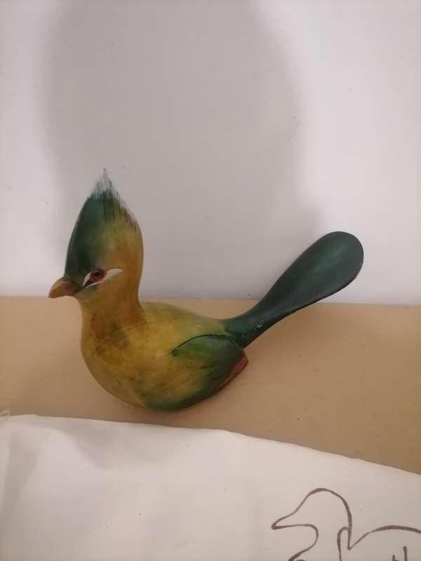Feathers Gallery Knysna Birds of Africa Lourie Hand Carved Limited Edition - 799/975 - Original Bag