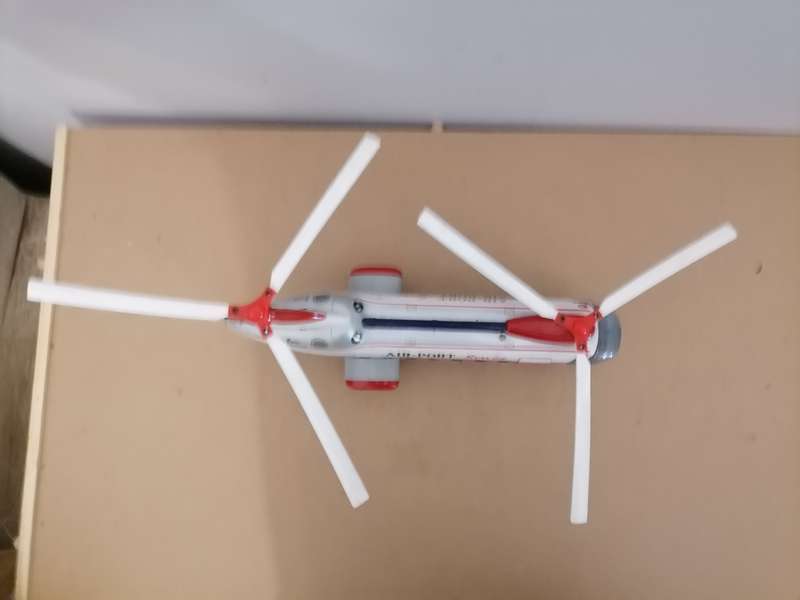 1960'S Vertol 107 Litho Tin Toy Helicopter - MADE IN JAPAN - AMAZING CONDITION