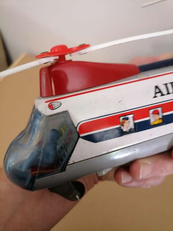 1960'S Vertol 107 Litho Tin Toy Helicopter - MADE IN JAPAN - AMAZING CONDITION