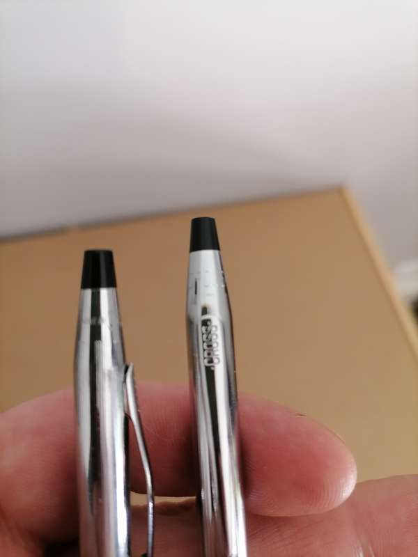Genuine CROSS Silver Ballpoint Pen and Pencil Writing Set