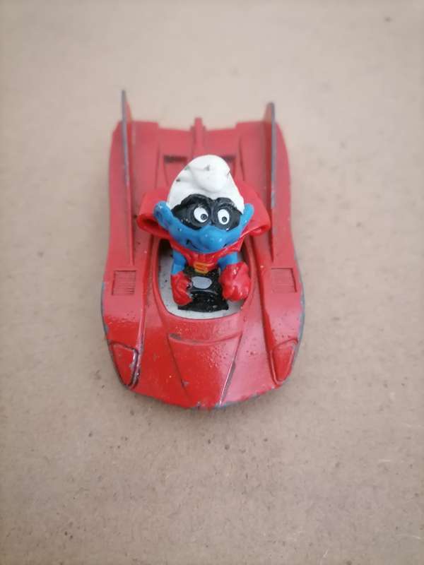 Superman the smurfs esci 1983 - puffi in auto die cast metal peyo made in ITALY