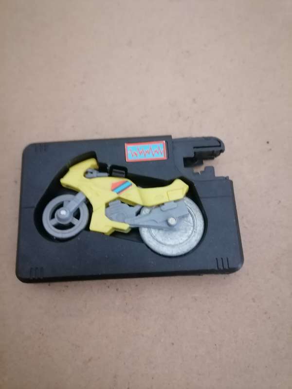 Vintage 1988 Sega Pocket Power Motorcycle Street Bike Yellow - No Rip Cord