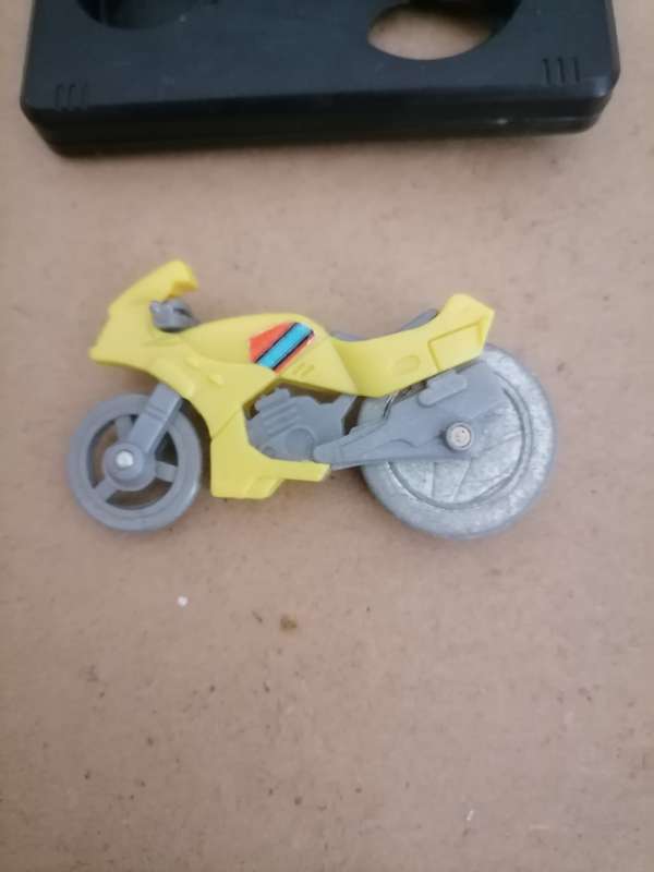 Vintage 1988 Sega Pocket Power Motorcycle Street Bike Yellow - No Rip Cord