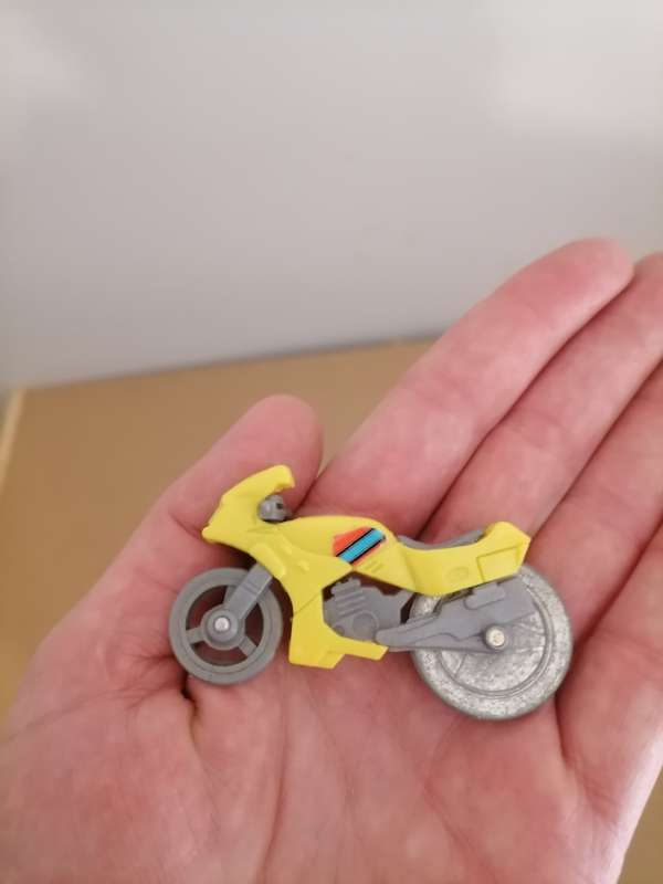 Vintage 1988 Sega Pocket Power Motorcycle Street Bike Yellow - No Rip Cord