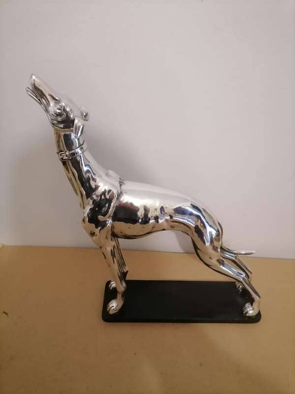 Greyhound Statue Sculpture, Resin Creative Electroplating Greyhound Ornaments TV Cabinet Living Room