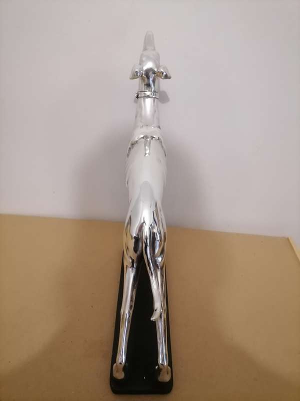 Greyhound Statue Sculpture, Resin Creative Electroplating Greyhound Ornaments TV Cabinet Living Room
