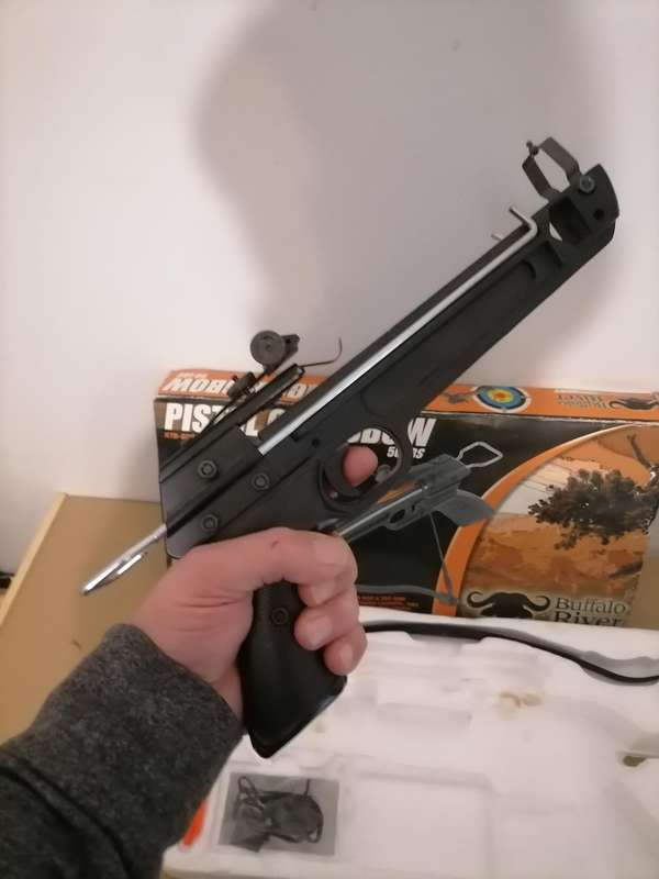 Pistol Crossbow 50 LBS - KTB-8021B - BUFFALO RIVER  - 10 Arrows - 100% COMPLETE