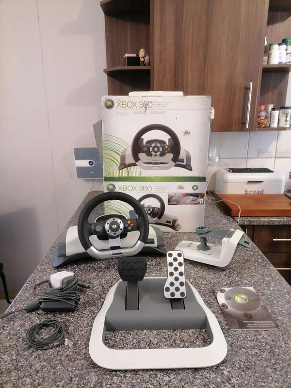 Microsoft Xbox 360 Wireless Racing Steering Wheel, Pedals, Clamp Mounting - BOOKLET - VERY RARE