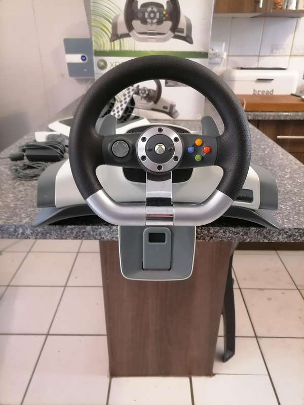 Microsoft Xbox 360 Wireless Racing Steering Wheel, Pedals, Clamp Mounting - BOOKLET - VERY RARE