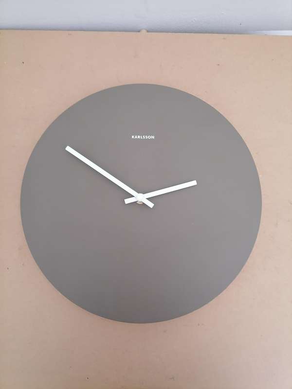 KARLSSON Wall Clock Colour Splash Moss - HIGH END BIRCHWOOD - 100 % WORKING - LIKE NEW