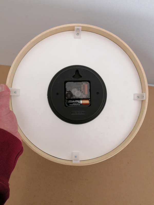 KARLSSON Wall Clock Colour Splash Moss - HIGH END BIRCHWOOD - 100 % WORKING - LIKE NEW