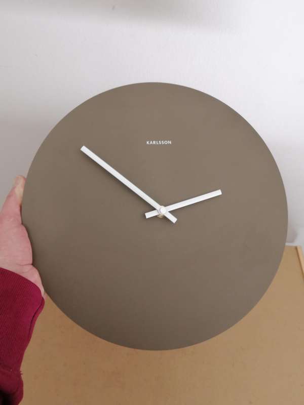 KARLSSON Wall Clock Colour Splash Moss - HIGH END BIRCHWOOD - 100 % WORKING - LIKE NEW