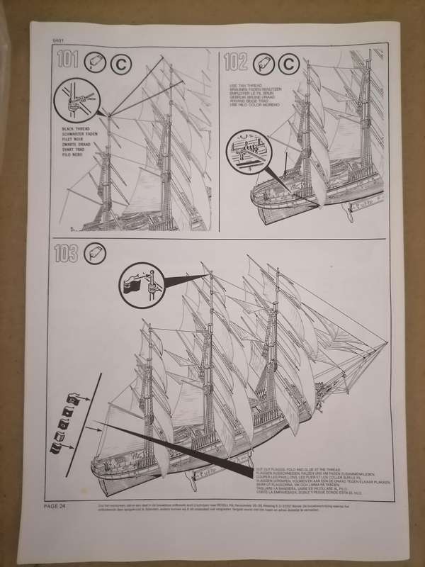 Vintage Revell 1:220 Clipper Ship Cutty Sark