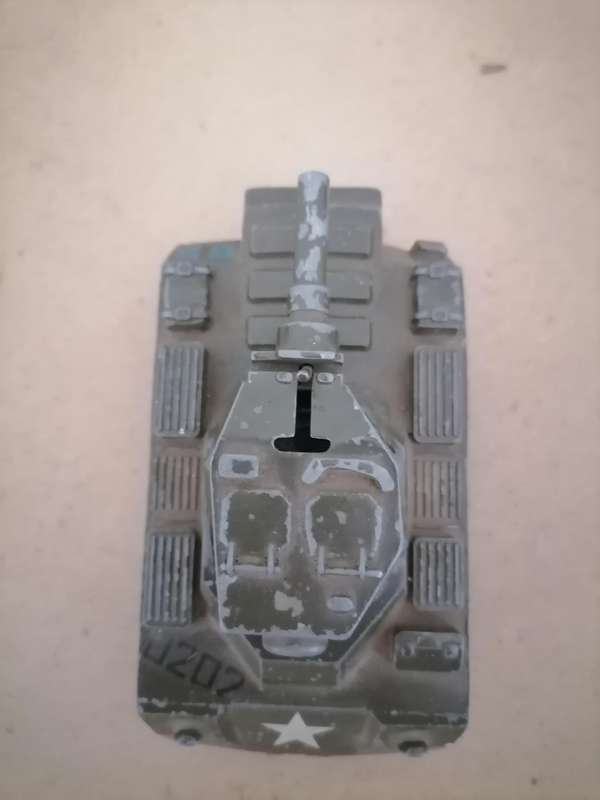 Die-cast combat tank with shooting turret - 100% WORKING
