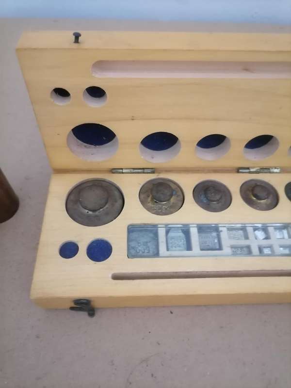 Vintage Full Set Gram Apothecary Copper Weight in Box