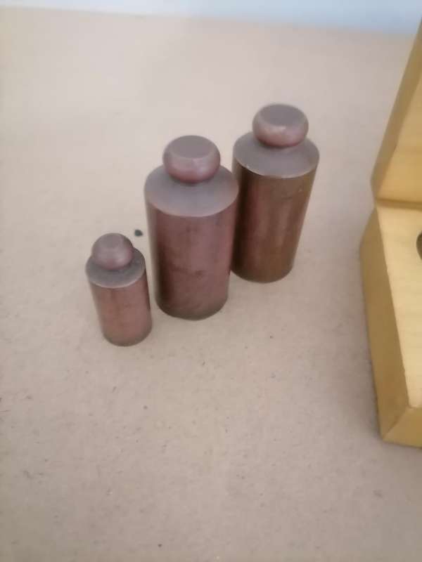 Vintage Full Set Gram Apothecary Copper Weight in Box