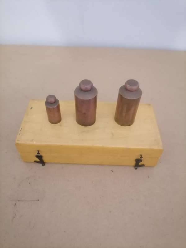 Vintage Full Set Gram Apothecary Copper Weight in Box