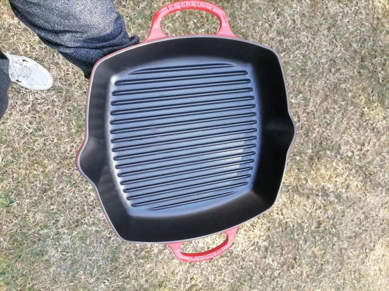 Lecreuset 30 CM - Enameled Cast Iron Skillet Grill - LIKE BRAND NEW