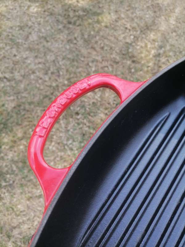 Lecreuset 30 CM - Enameled Cast Iron Skillet Grill - LIKE BRAND NEW