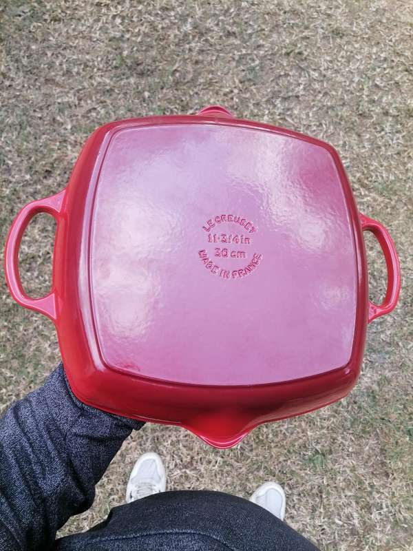 Lecreuset 30 CM - Enameled Cast Iron Skillet Grill - LIKE BRAND NEW