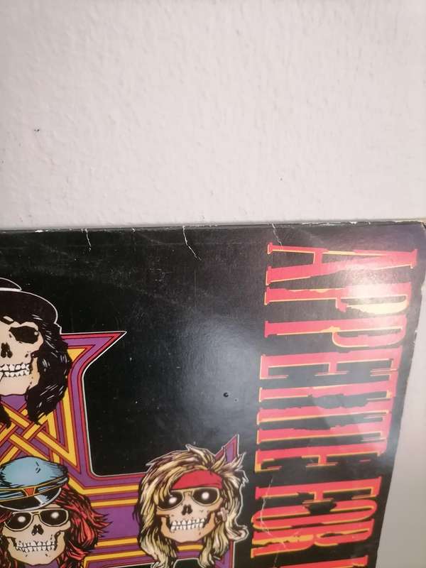 Vtg 1988 GUNS N ROSES Album APPETITE FOR DESTRUCTION Vinyl w Inner OG NEAR MINT!