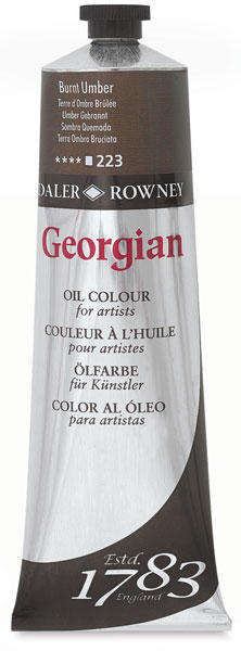 Daler Rowney _ Georgian Oil _ Burnt Umber _ 223 _ 225ml