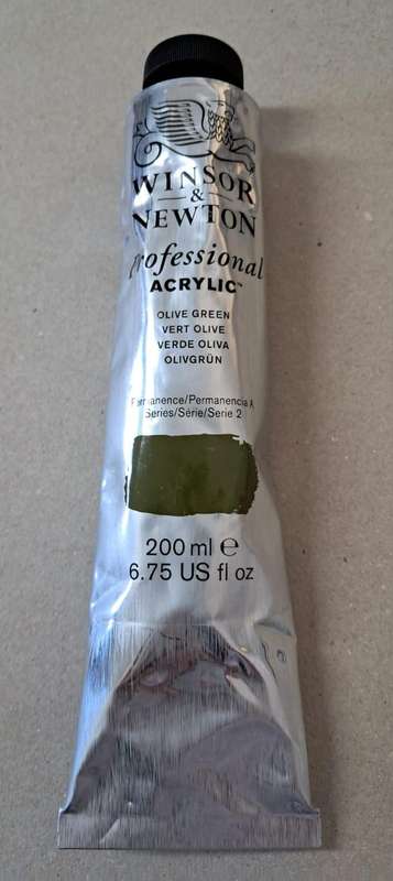 Winsor & Newton Professional Acrylic S2 200ML Olive Green
