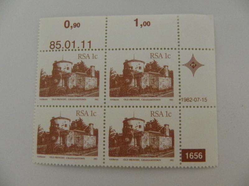 RSA 4th Definitive Series (1982) - 1c Mint Control Block #1656 Dated 85.01.11