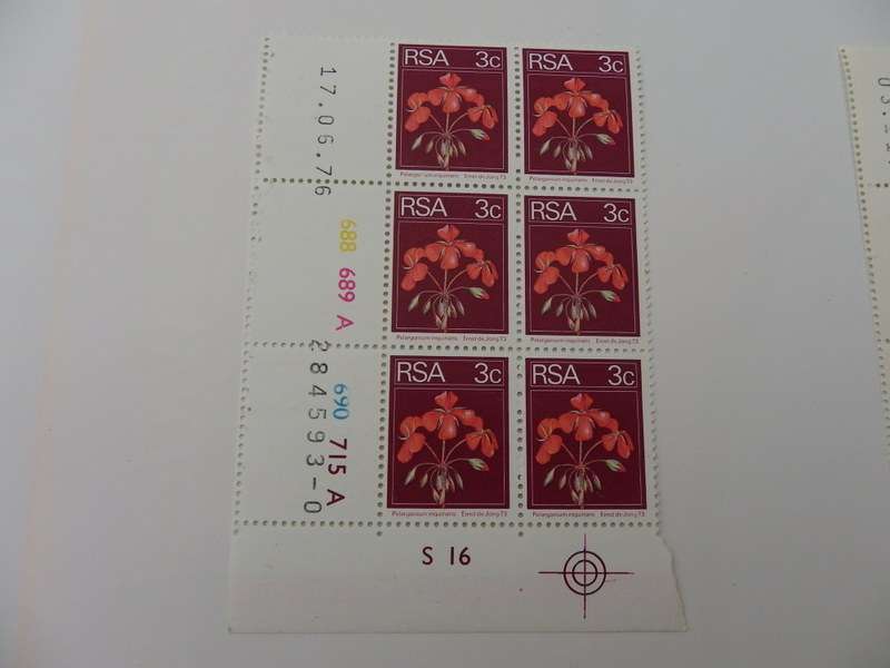 RSA 2nd Definitive Series (1974) - 3c Mint Control Block #688 A-block Dated 17.06.76