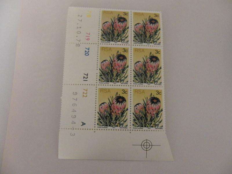 RSA 3rd Definitive Series (1977) - 3c Mint Control Block #718 Dated 22.08.78 A Block
