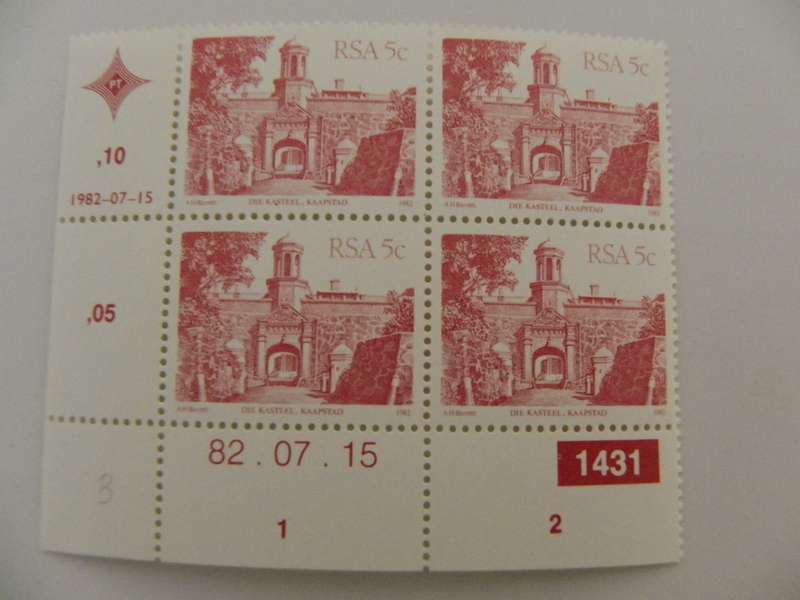 RSA 4th Definitive Series (1982) - 5c Mint Control Block #1431 Dated 82.07.15