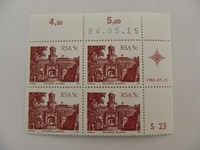 RSA 4th Definitive Series (1982) - 5c Mint Control Block #S23 Dated 83.11.11