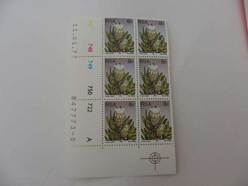 RSA 3rd Definitive Series (1977) - 8c CTO Cancelled Control Block #747 A-Block Dated 11.10.77