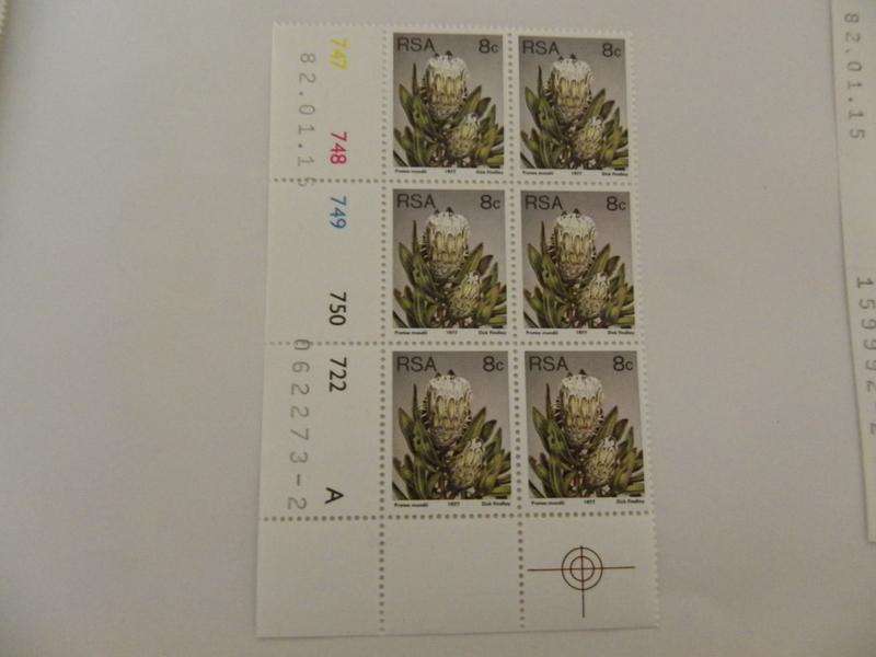 RSA 3rd Definitive Series (1977) - 8c Mint Control Block #747 A-Block Dated 82.01.15
