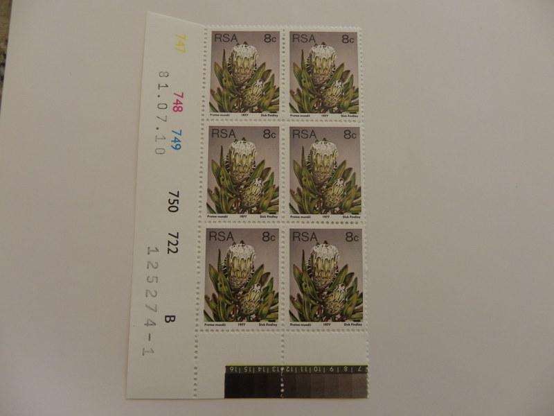 RSA 3rd Definitive Series (1977) - 8c Mint Control Block #747 B-Block Dated 81.07.10