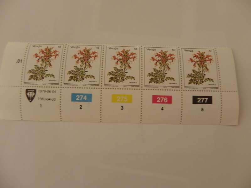 Venda 1st Definitive Series (1979) - 1c Mint Control Block (274 Dated 1982-04-30)