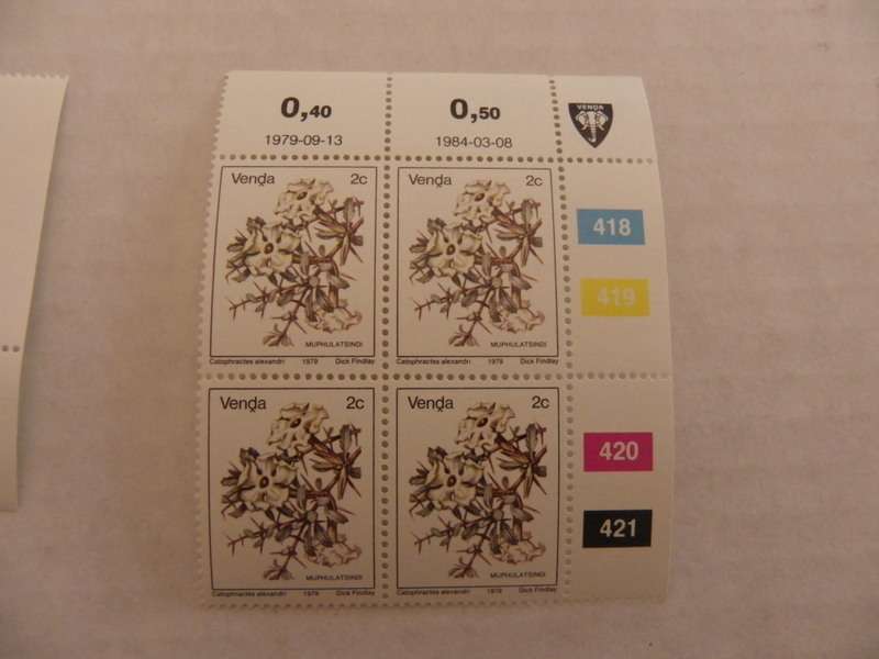 Venda 1st Definitive Series (1979) - 2c Mint Control Block (418 Dated 1984-03-08)